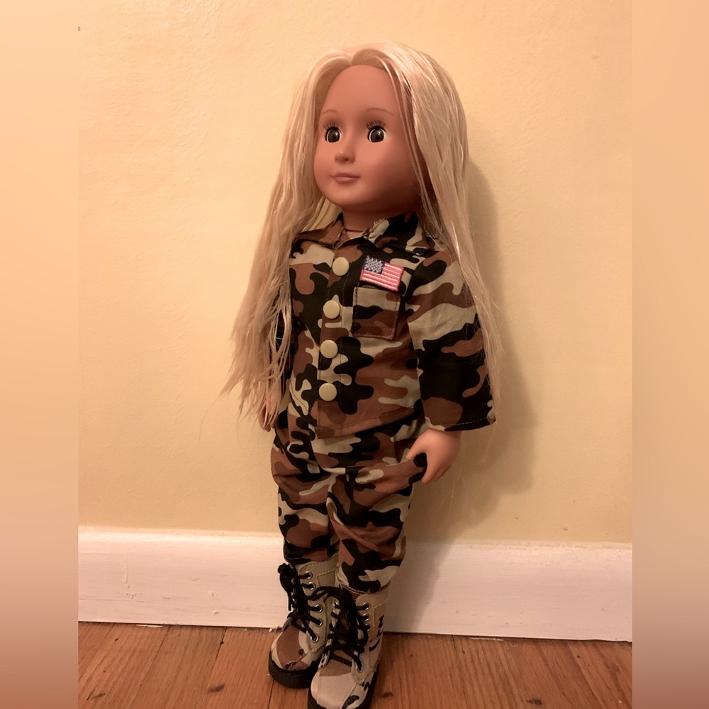 Handmade Doll Camouflage Outfit